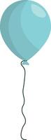 blue balloon on a string without background vector