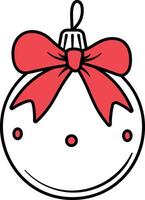 Christmas ball or decoration for Christmas tree or without background vector