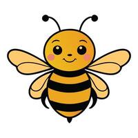 A minimalist bee silhouette with a rounded body, fine wings, and distinct stripes, symbolizing diligence, harmony, and nature. vector