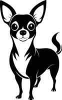 Charming Chihuahua Silhouette Design vector