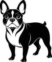 Minimalist French Bulldog Silhouette vector