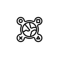 Cross country icon or logo design isolated sign symbol illustration - high quality line style icon suitable for designers, web developers, displays and websites vector