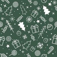 Seamless Pattern Christmas and New Year, Ornaments Elements for Fabric textile vector