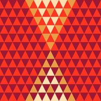 abstract christmas pattern with geometric christmas tree, red and gold color vector