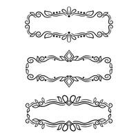 Set of calligraphic vintage frames. Decorative design elements. vector