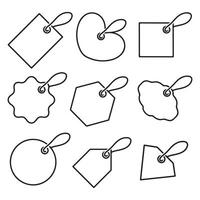 Set of price tags. illustration isolated on a white background. vector