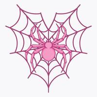 Spider web. illustration of a spider on a white background. vector