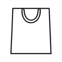 single one line Shopping Bag silhouette on white background vector