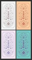 Japanese style red envelope, angpao. Chinese Lunar New Year's card design for 2025, Year of the Snake Chinese zodiac, shio, with New Year's greetings and Happy New Year, perfect for banners, greeting vector