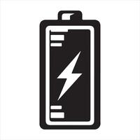 Battery icon silhouette on white background vector