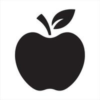 minimal and simple Apple fruit silhouette on white background vector