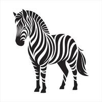 Stylized Zebra silhouette on white background vector
