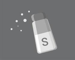 Salt icon isolated on gray background vector