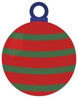 Christmas ornament ball icon isolated on white background. vector