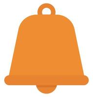 Flat icon of bell isolated on white background. vector