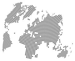 Dotted World Map Design vector