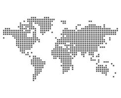 Dotted Squire World Map Infographic Design and Arts vector