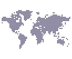 Landscape Dotted World Map Infographic Design vector