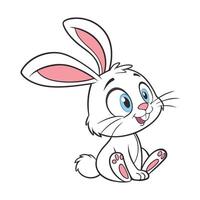 Easter bunny isolated on a white background vector