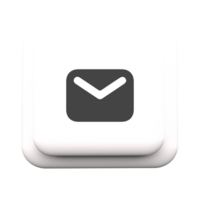communication inbox icon on 3d shape with shadow png