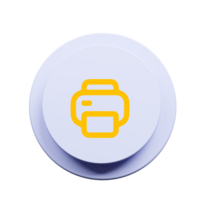 A printer icon on a button png