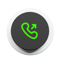 A green phone button with a phone icon png