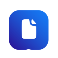 Document Paper Icon File on blue gradient color png
