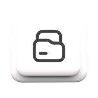 A white button with a black icon on it png