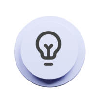 A light bulb icon on a button png