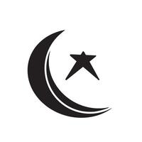 Islamic Ramadan star moon icon isolated vector