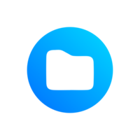 Folder Icon File Document on blue gradient color png
