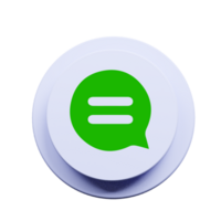 speech dialogue icon on 3d shape with shadow png