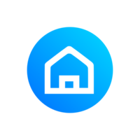 Home Navigation button icon on blue gradient color png