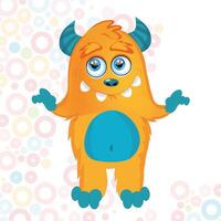Cute monster. Beautiful monster. Cartoon hero. vector