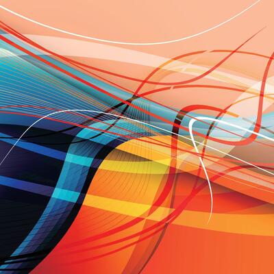 Abstract background. Lines. Waves. Multicolor.