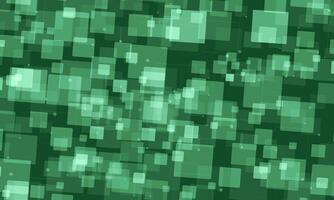 Polygon cube mosaic background in dark green colors. abstract squares glass. digital geometric motion. vector
