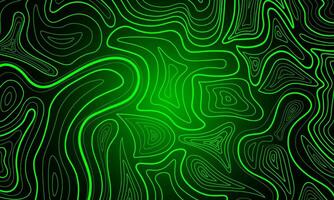 Abstract horizontal background with colorful waves on green background. light green lines. vector