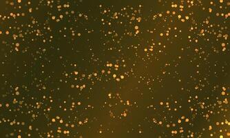 Dark dust light. Bokeh light lights gold effect background. vector
