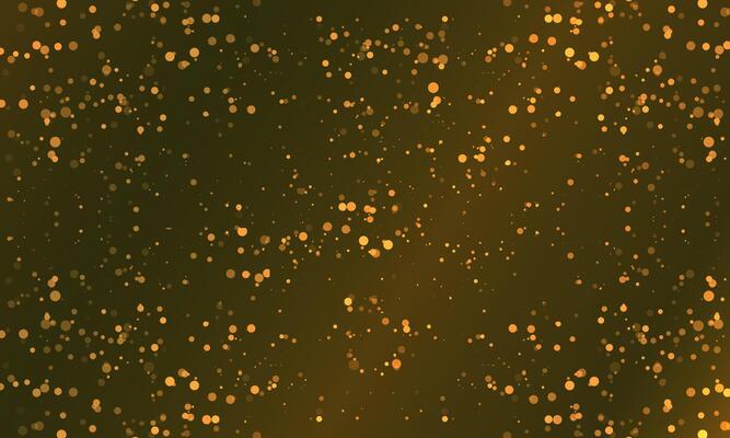 Dark dust light. Bokeh light lights gold effect background.