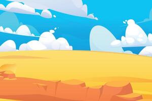 Desert with blue sky. Desert background vector