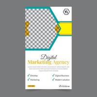 Digital marketing social media story business webinar for social media post, business post or stories banner template geometric shape design for attractive abstract elements post background space vector