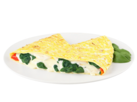Egg White Omelette An omelette made with egg whites, filled with vegetables like mushrooms, spinach, and bell peppers. png