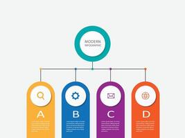 Infographic design and marketing icons . Business concept with 4 options, steps or processes. vector