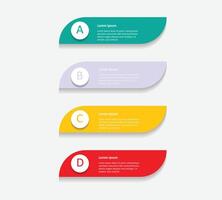 Infographic business template for project or presentation with four segments and circle. vector