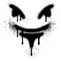 Face Spray Painted Graffiti isolated on white background. vector
