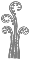 Silhouette of the Fern, Flat and Naive Style, can use for Art Illustration, Logo, Apps, Pictogram or Graphic Design Element png