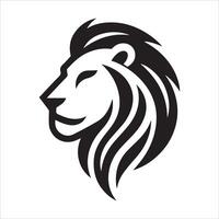 Lion head logo design icon symbol silhouette art vector