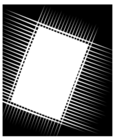 A black and white image of a square frame with lines png