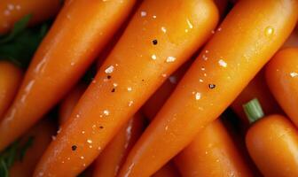 Fresh vegetables showcase featuring white and orange carrots at a local market photo