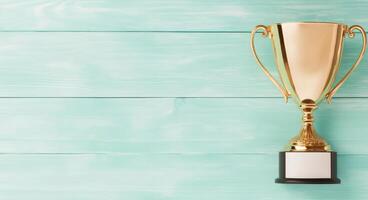 Festive wrapped gift on a pastel blue background perfect for celebrations and surprises photo